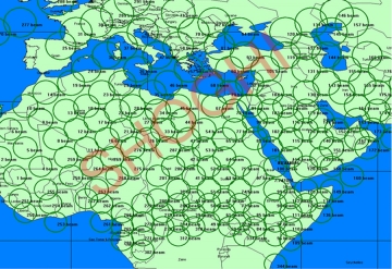 Tracing of Thuraya Spot Beams on Digital Map During C-band Scanning