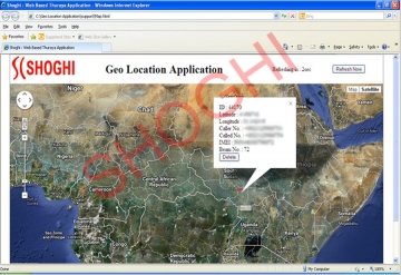 Tracking of Thuraya Targets on Digital Map